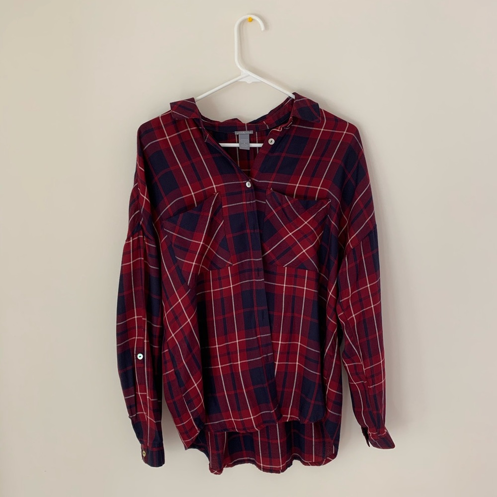 Flowy flannel shirt for fall!